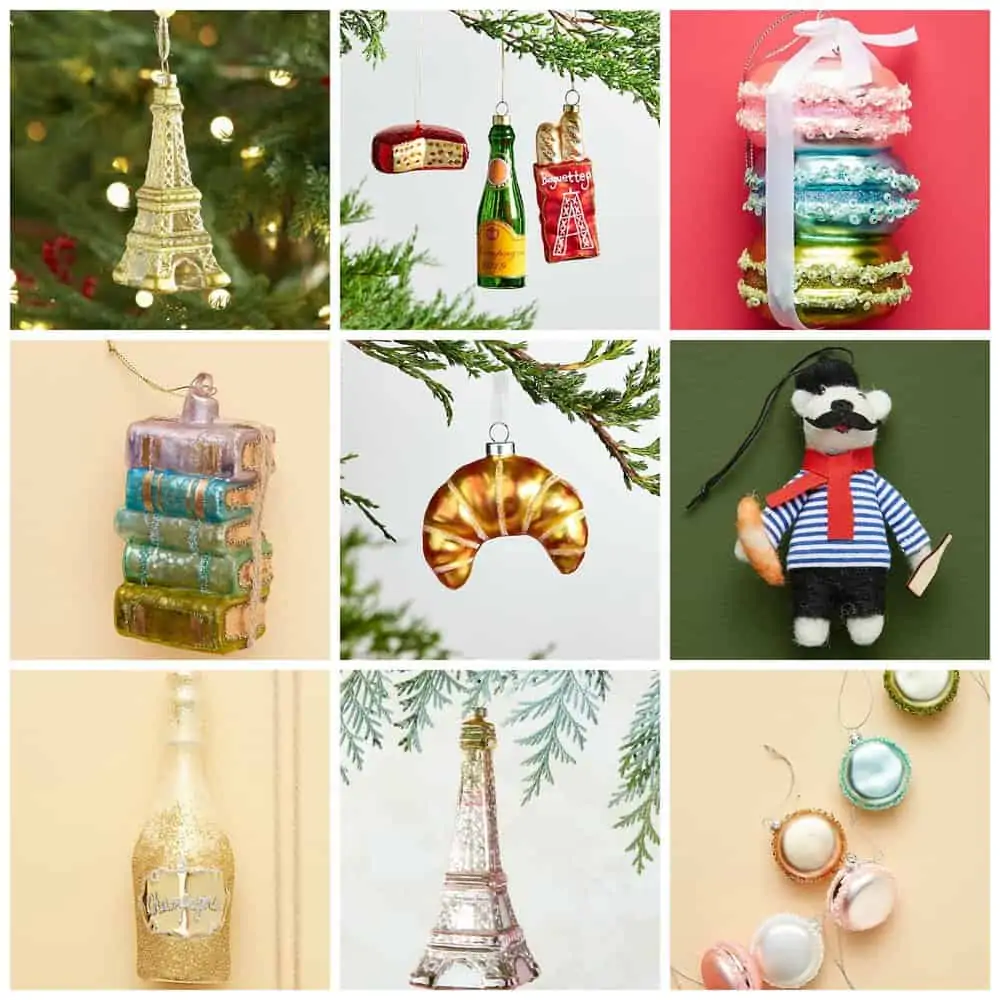Paris Inspired Ornaments for Your Holiday Tree 