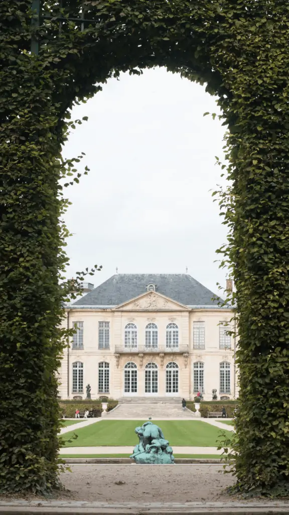 Rodin museum Paris gardens in the fall 