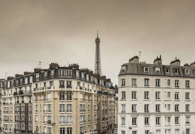 Eiffel tower view from hotel room, Paris. 23148190 Stock Photo at Vecteezy