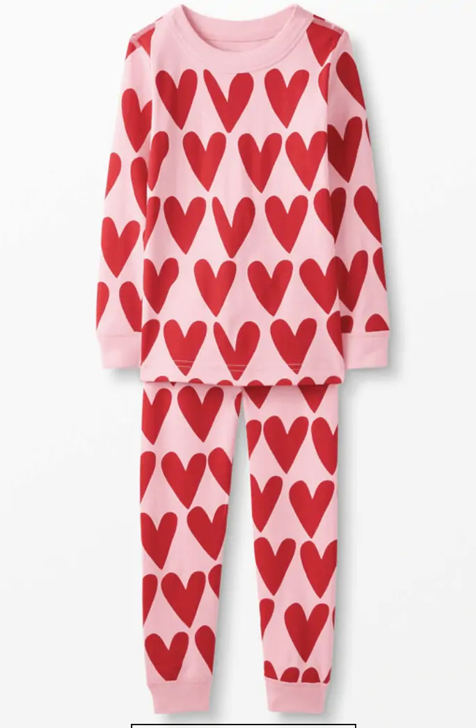 heart matching pajamas