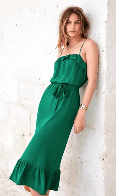 Casandra Dress in Emerald $210
