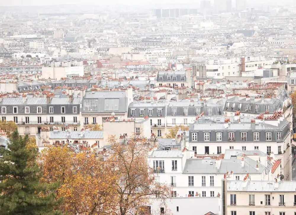 Shop Rainy Montmartre Rooftops in the Fall Print Here