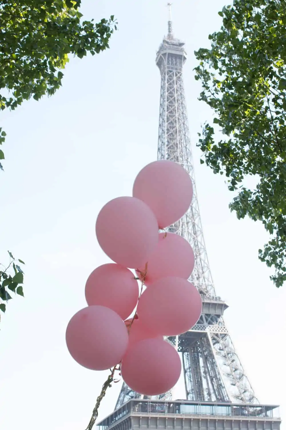 Shop Eiffel Tower Pink Balloons Print Here