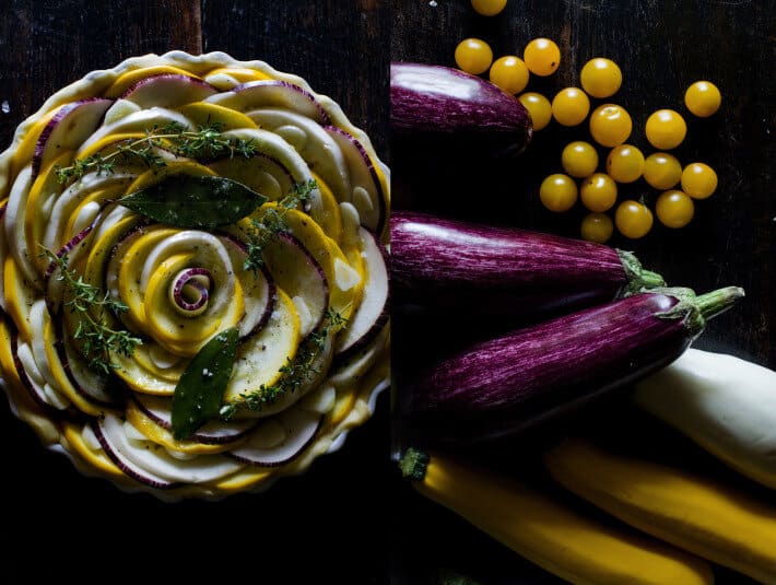 zucchini and abergine tarte mimi throrisson