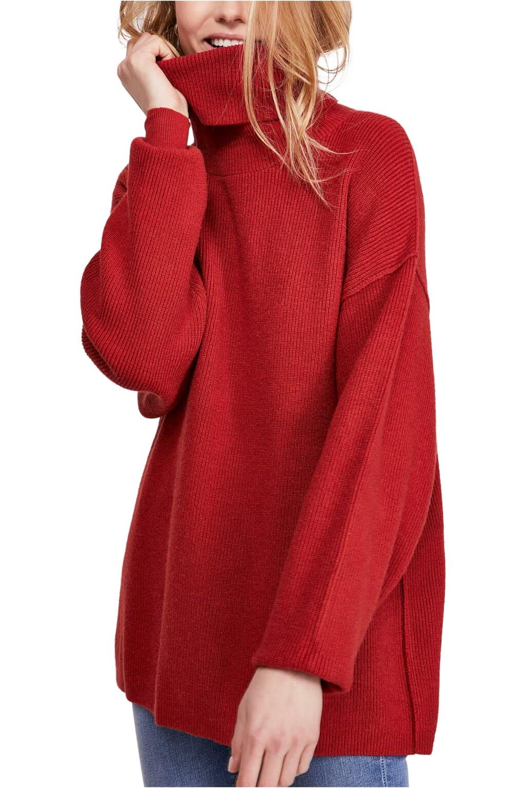 cafe sweater for Paris Free People Red Sweater