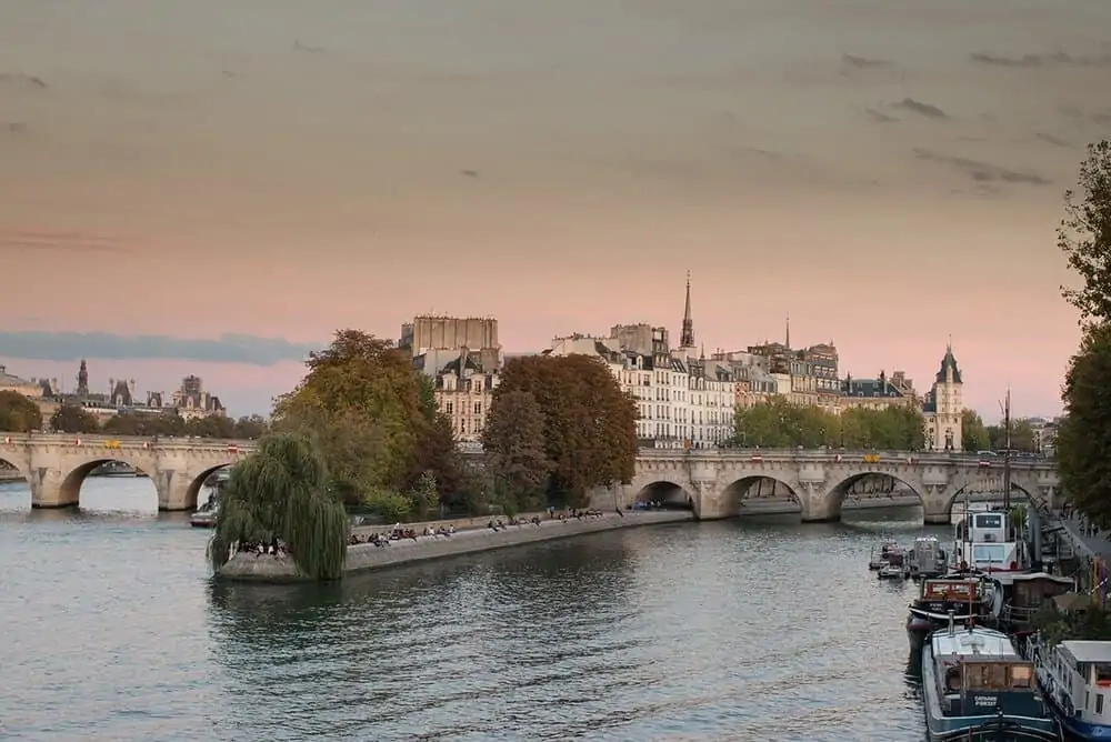Shop Fall Sunset on the Seine Print Here