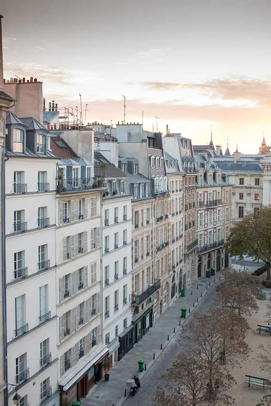 the paris diaries everyday parisian place dauphine sunrise photo