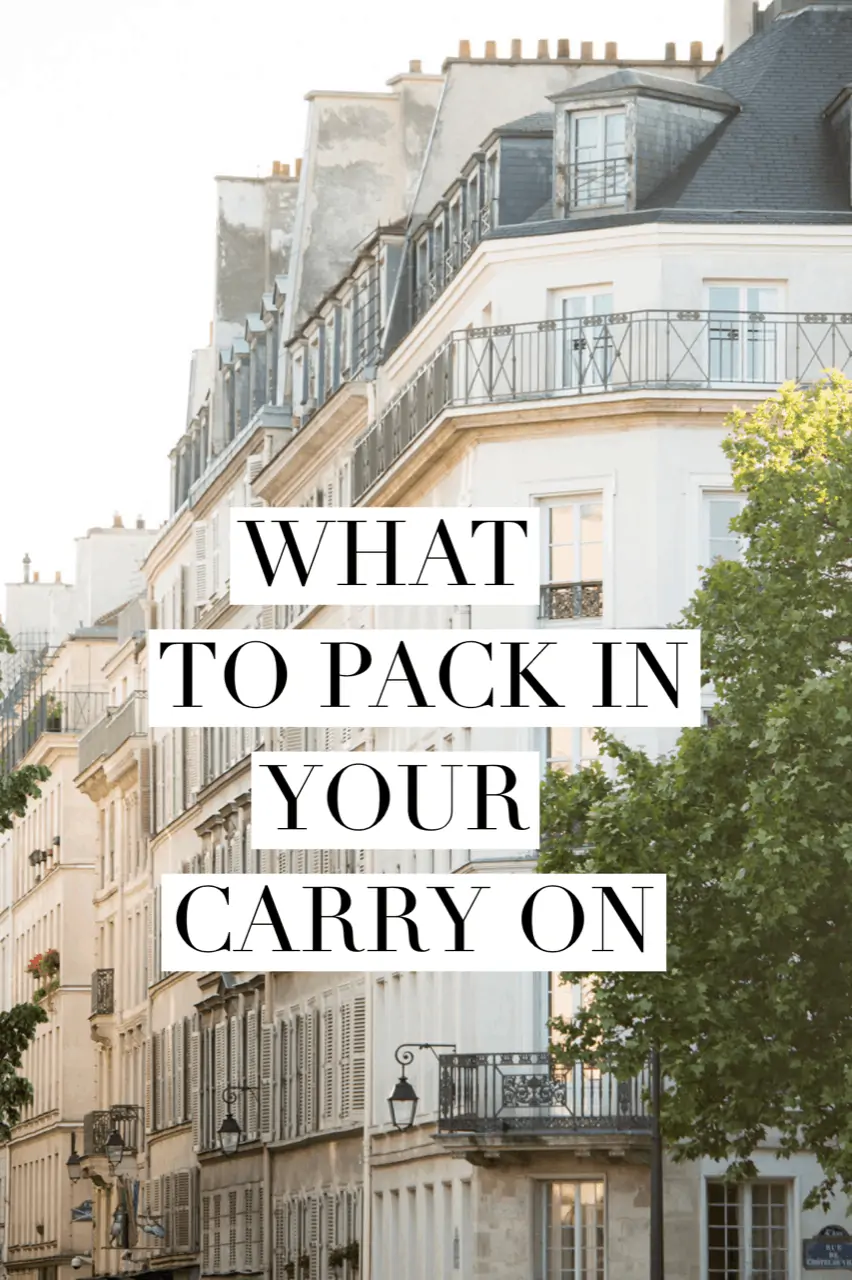what to pack in your carry on