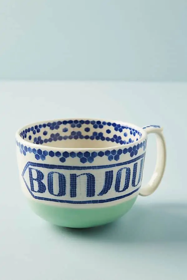 bonjour mug anthropologie