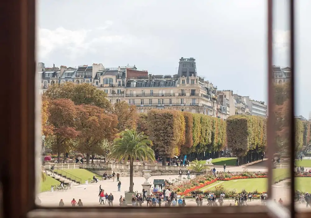 Luxembourg gardens autumn view 