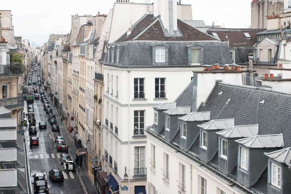 parisian rooftop view left bank