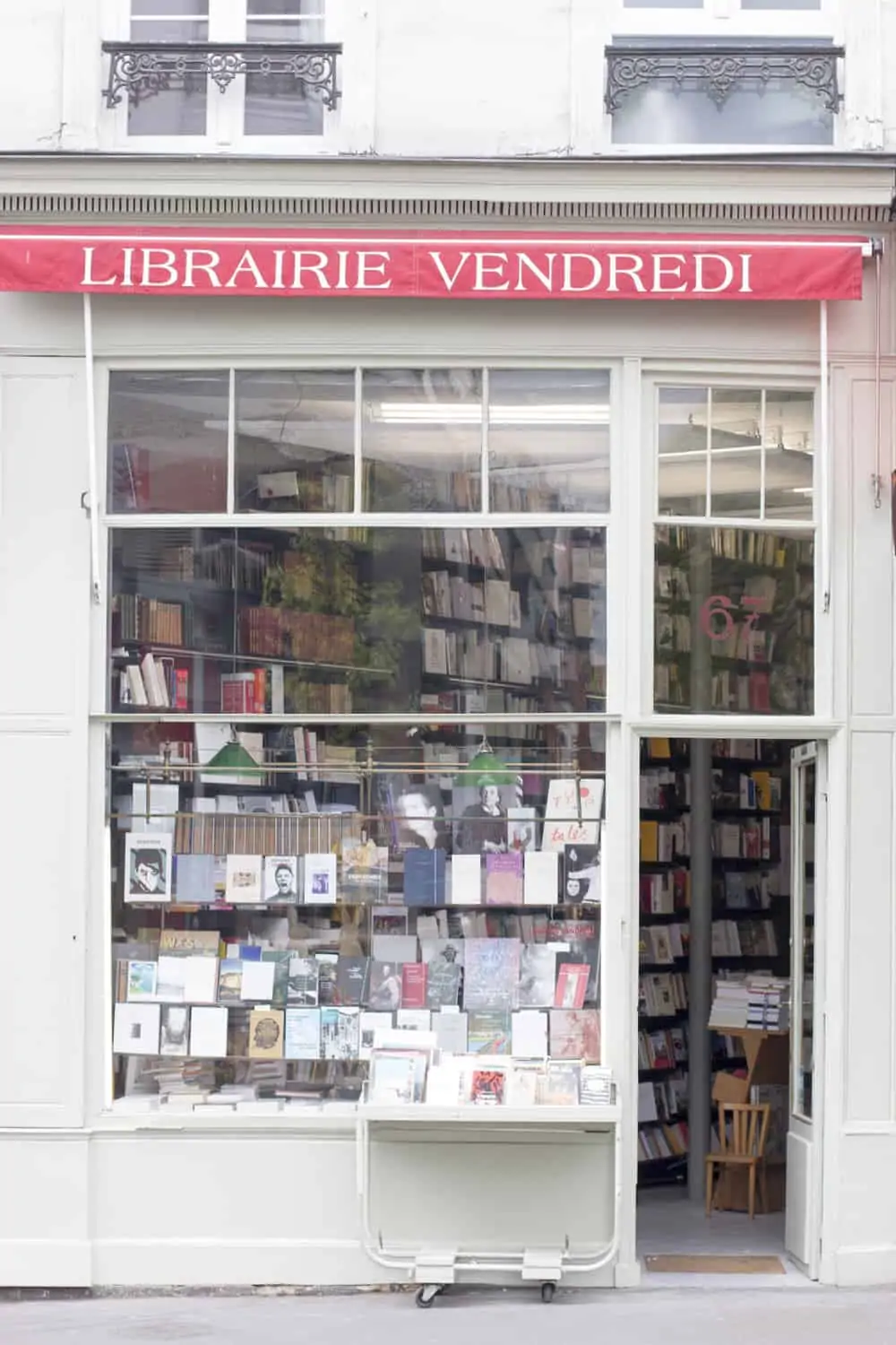 bookshop in montmartre paris, france