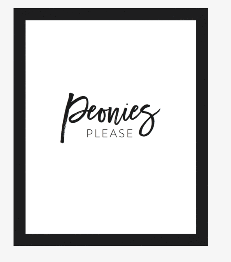 peonies please by everyday parisian gallery wall art typography