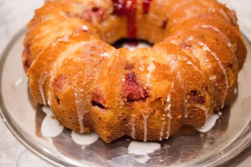 strawberry lemon bundt cake recipe via everyday parisian