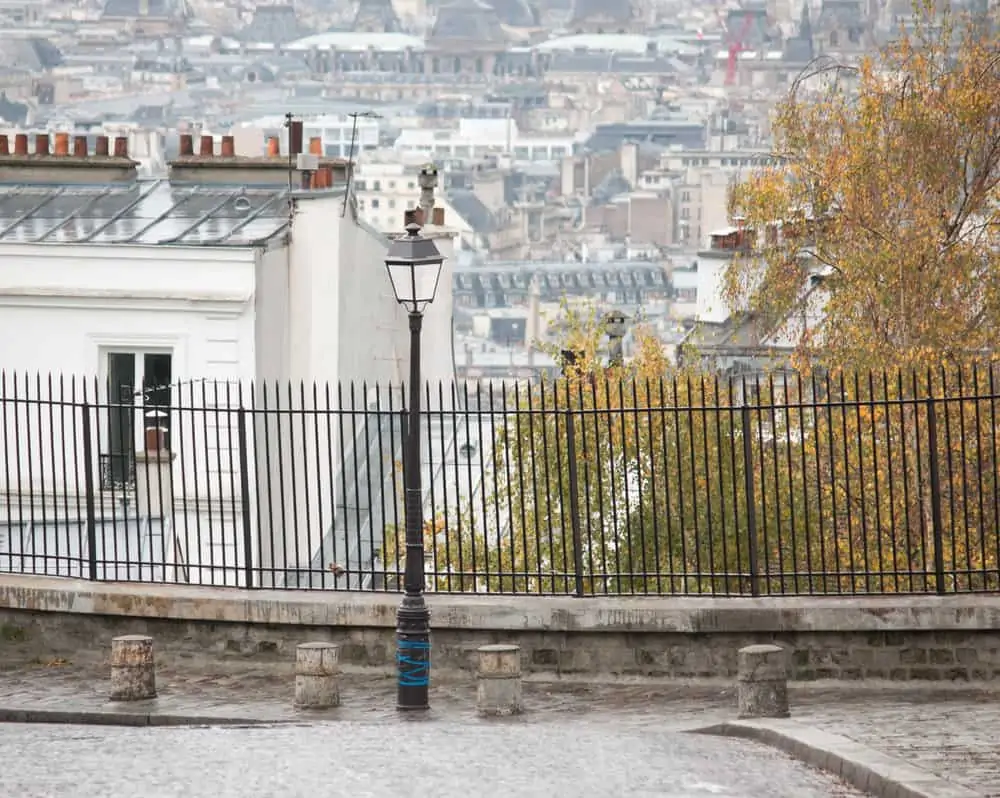 montmartre fall view of paris 