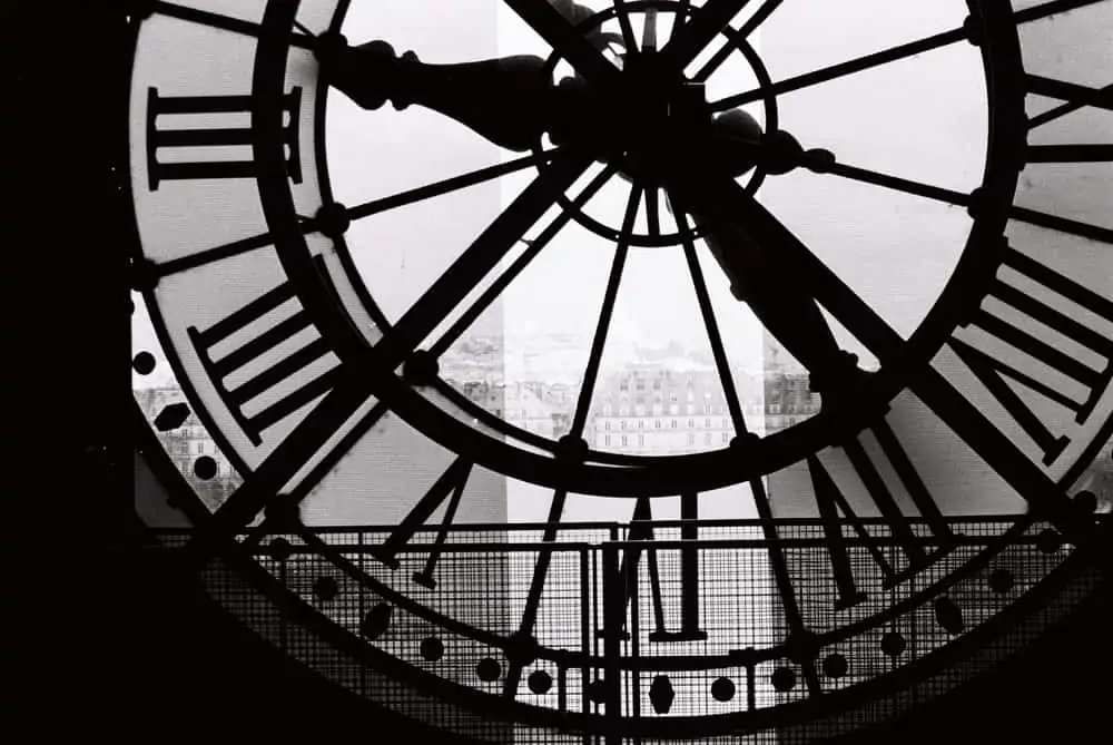 Musee d'Orsay clock in black and white @rebeccaplotnick Every Day Parisian
