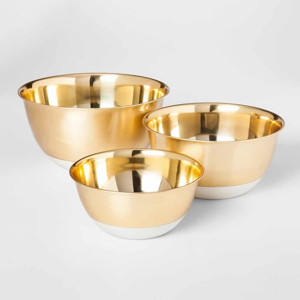 gold mixing bowls