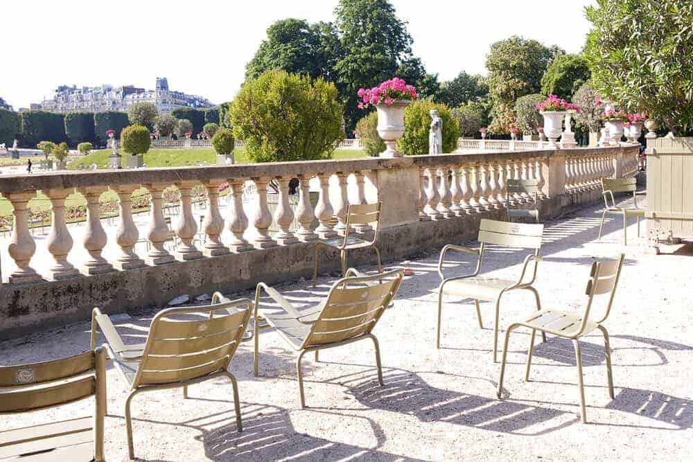 Paris Luxembourg gardens in the summer 