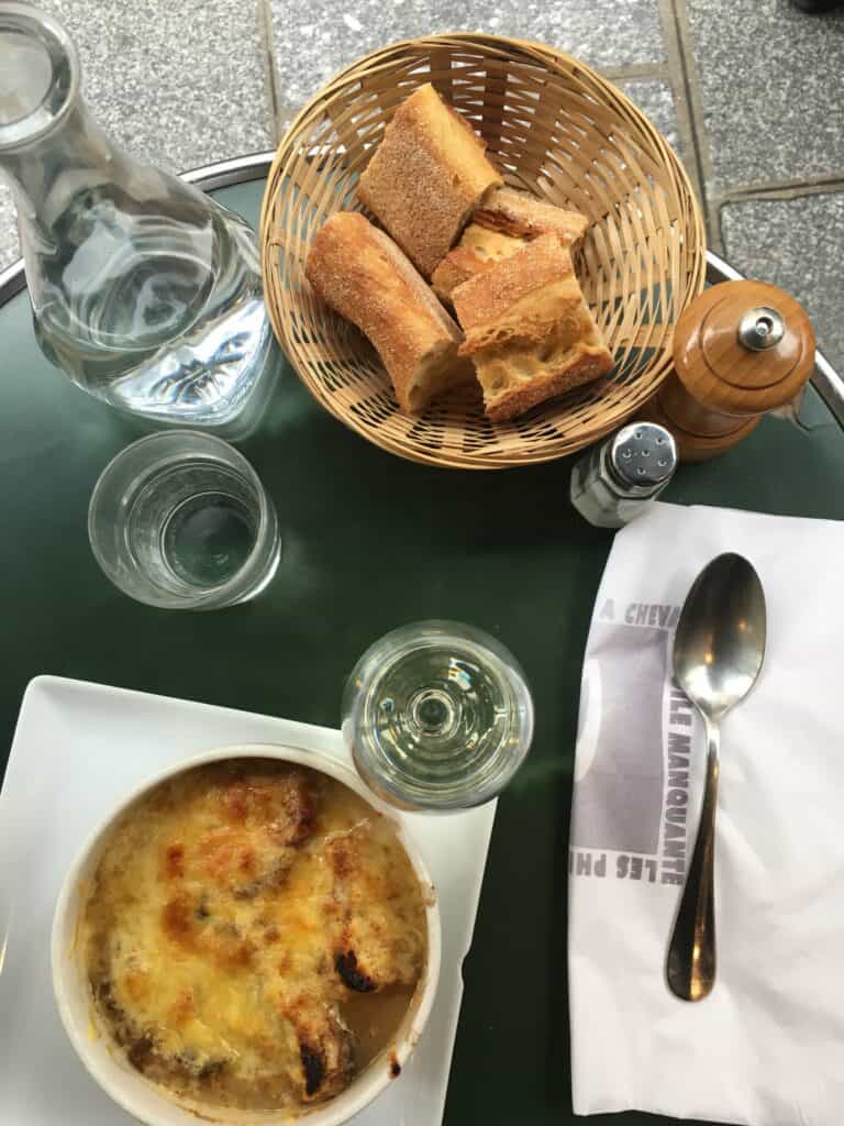 French onion soup in Paris 