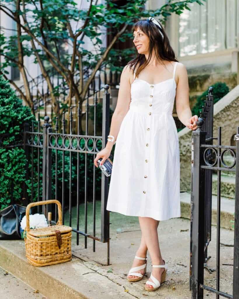 White dress for spring