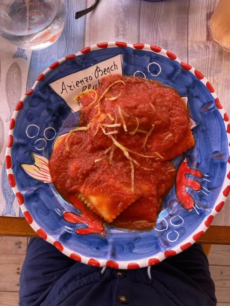 pasta in a plate