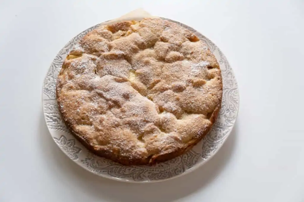 apple cake in a plate