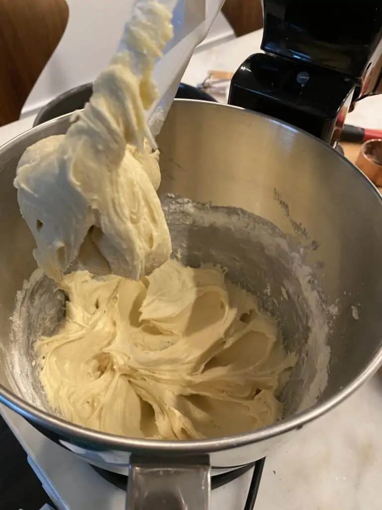 mixing the ingredients for apple cake 