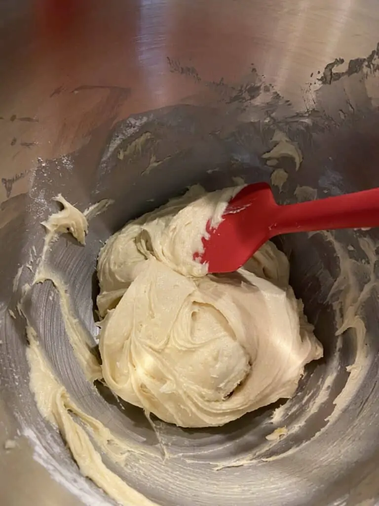 ingredients for a cake in a mixing bowl