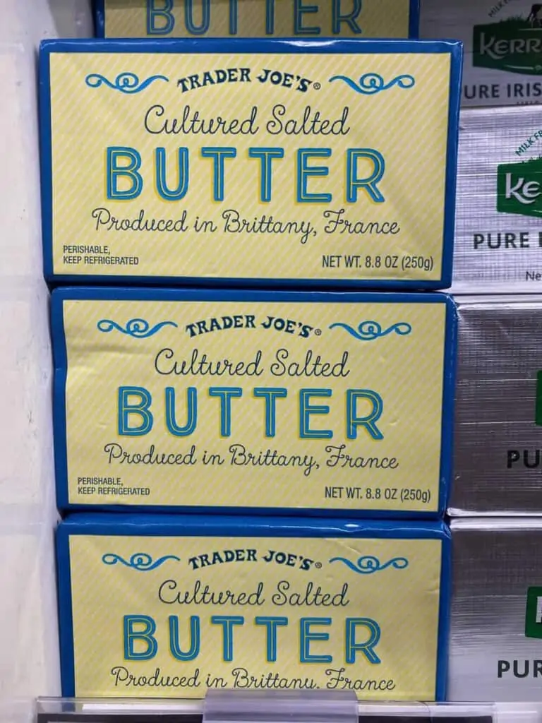 stack of cultured salted butter