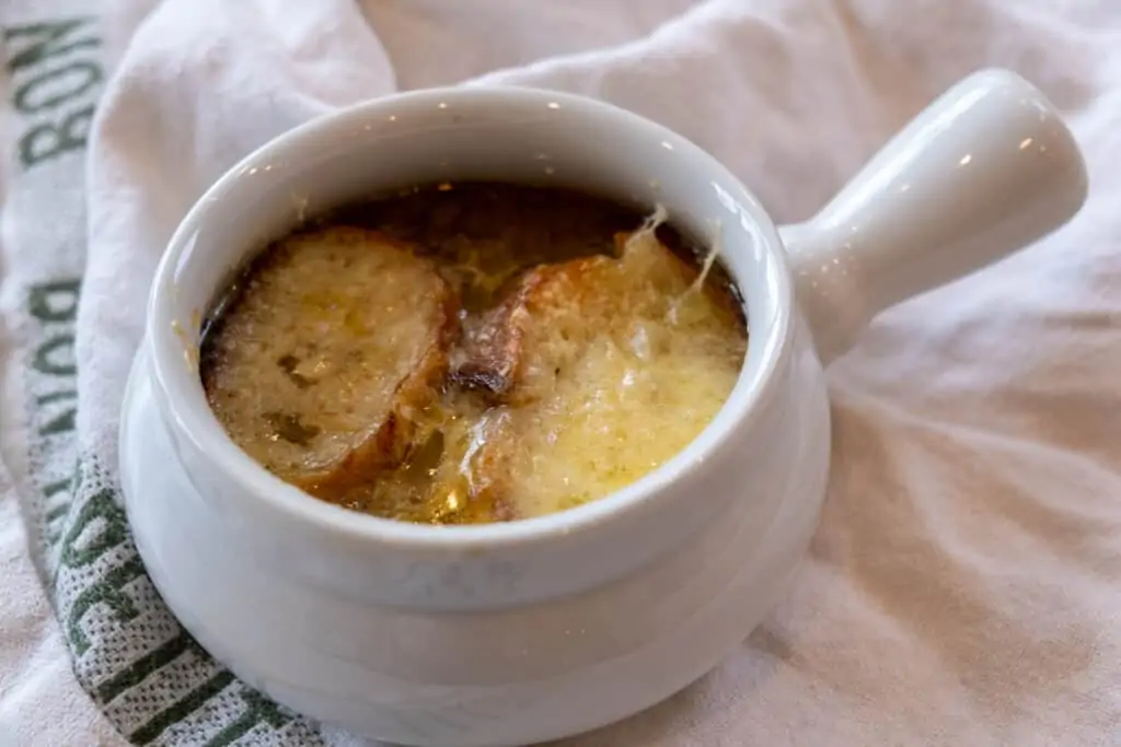 homemade French onion soup 