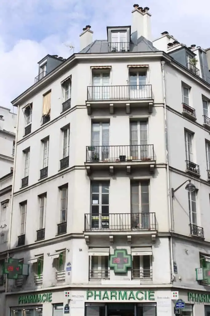 French pharmacie in Paris. 