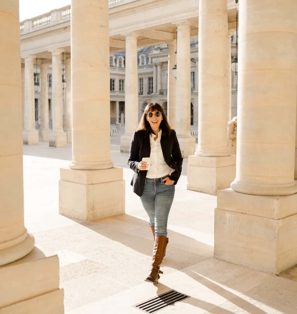 Rebecca Plotnick coffee in Palais Royal 