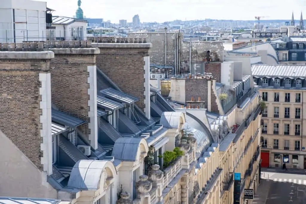 Rooftop views of Paris in the spring  Kimpton St Honore 