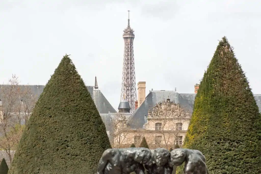 Rodin gardens in the spring Paris 