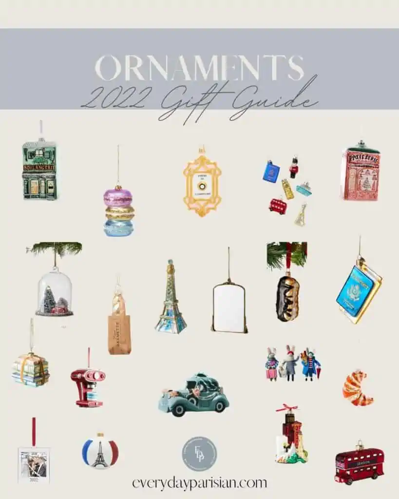 Francophile Christmas ornaments for your tree 