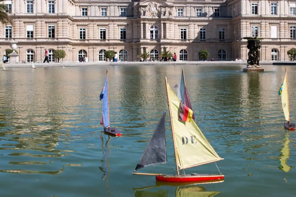 Paris boats in Luxembourg Gardens 