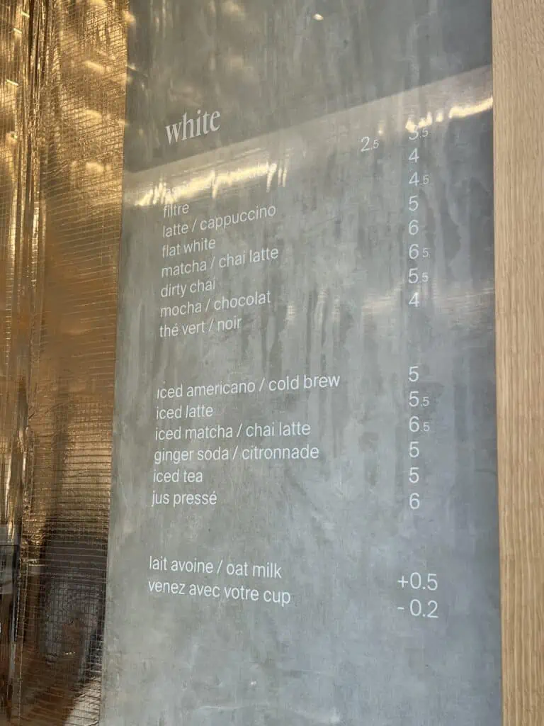 white coffee shop Paris 