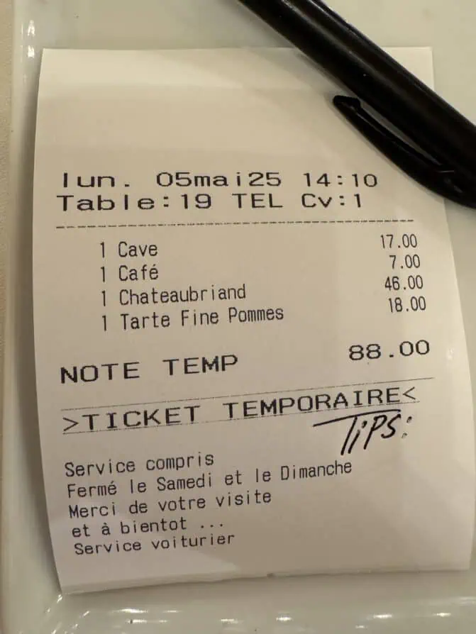 Cost of Chez Dumonet Paris