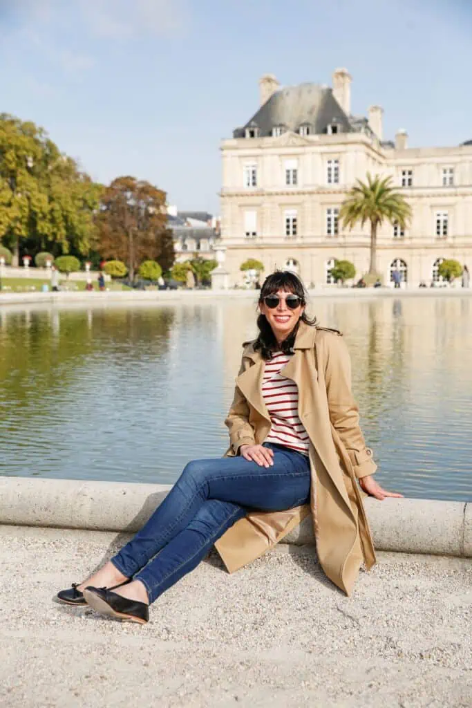 Sézane breton red striped shirt 