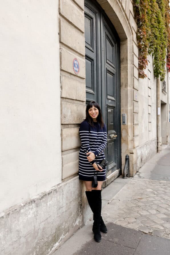 Paris dress and fall boots 