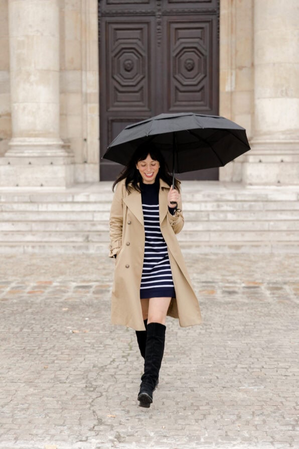 what to wear in Paris when it rains 