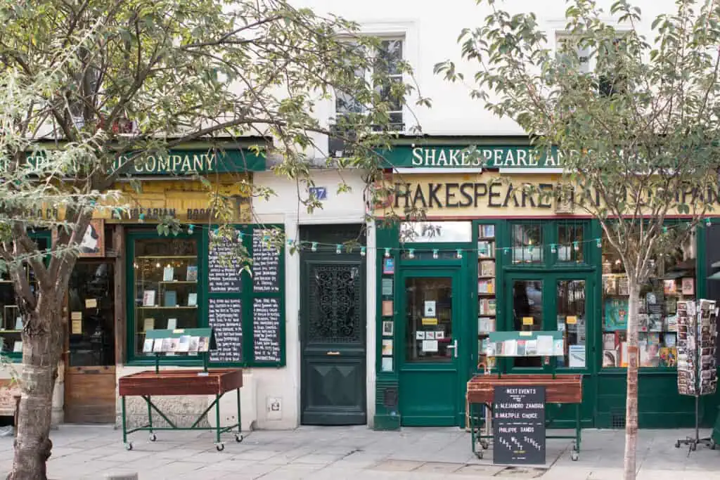Shakespeare and Co Paris in the fall 