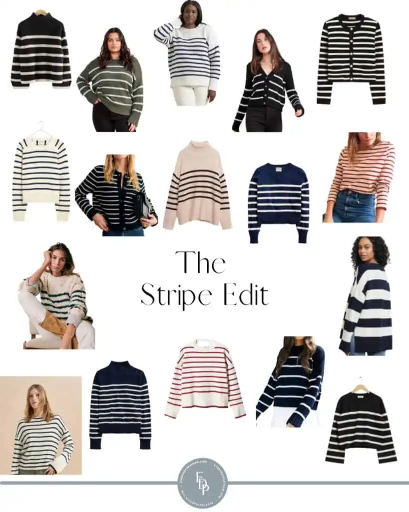 Black and white striped hotsell sweater outfit