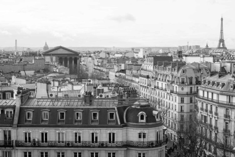 Paris black and white winter