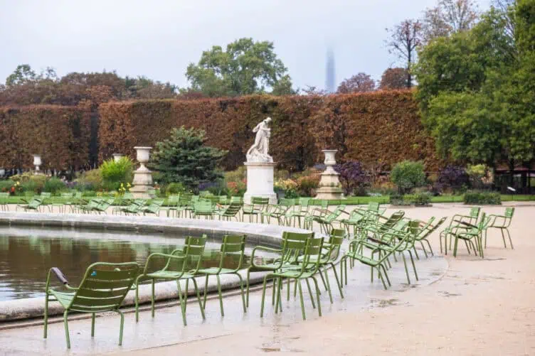 Paris Tuileries in the rain 