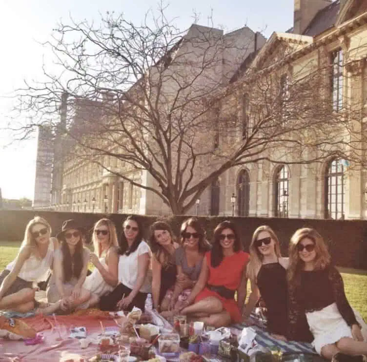 Paris picnic with friends Tuileries