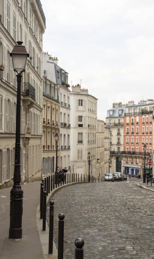 Montmartre cobblestone streets 