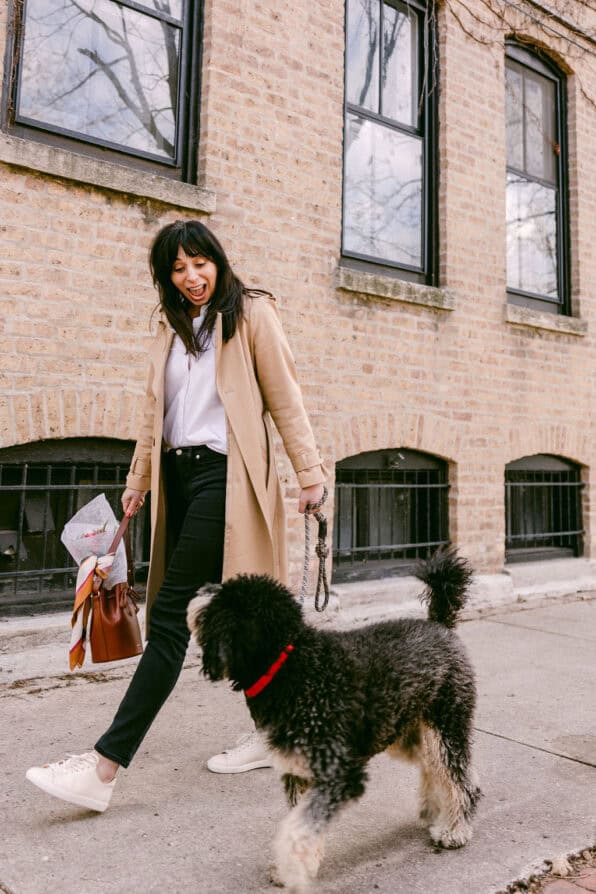 Sézane scott trench camel 