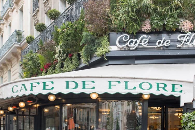 cafe de flore Paris cafe in spring 