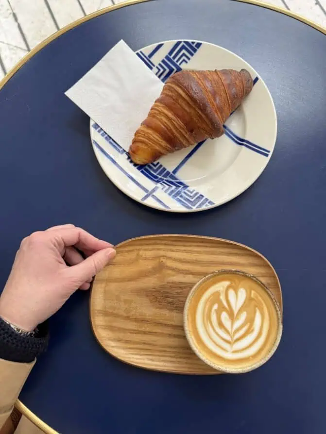 Paris coffee and croissant 